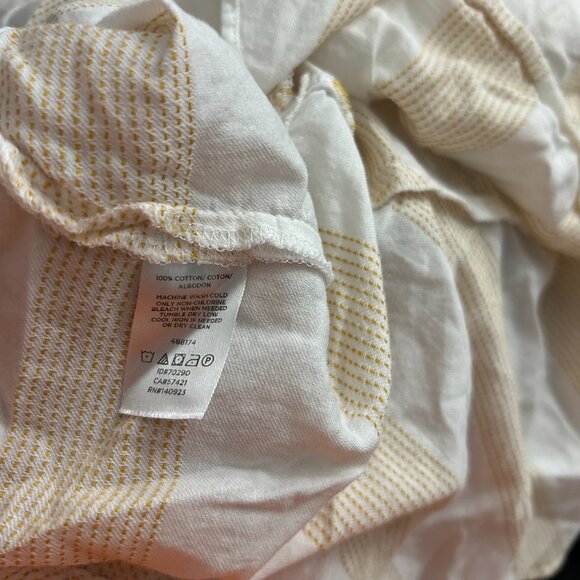 Loft Striped Flutter Sleeve True Wrap Blouse Side Tie - Picture 10 of 11